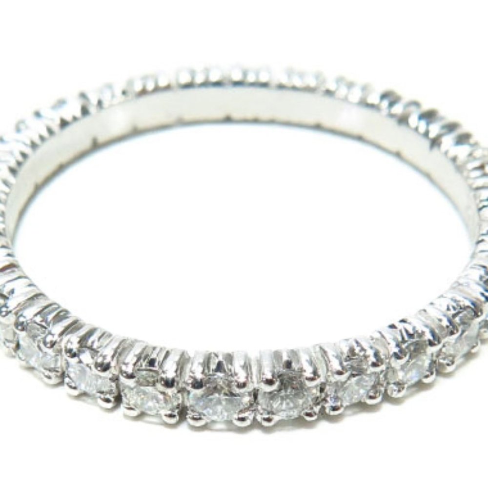 Platinum Prong 1.50 ct Diamond Engagement Ring Set - Picture 8 of 9